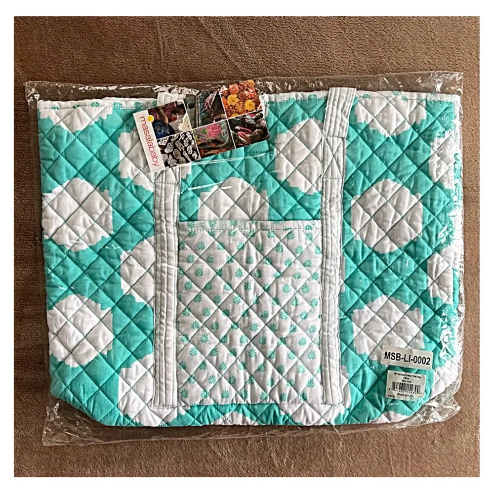FABFITFUN Diaper Bag Tote Quilted Cotton Masala Baby Global Cultural Design